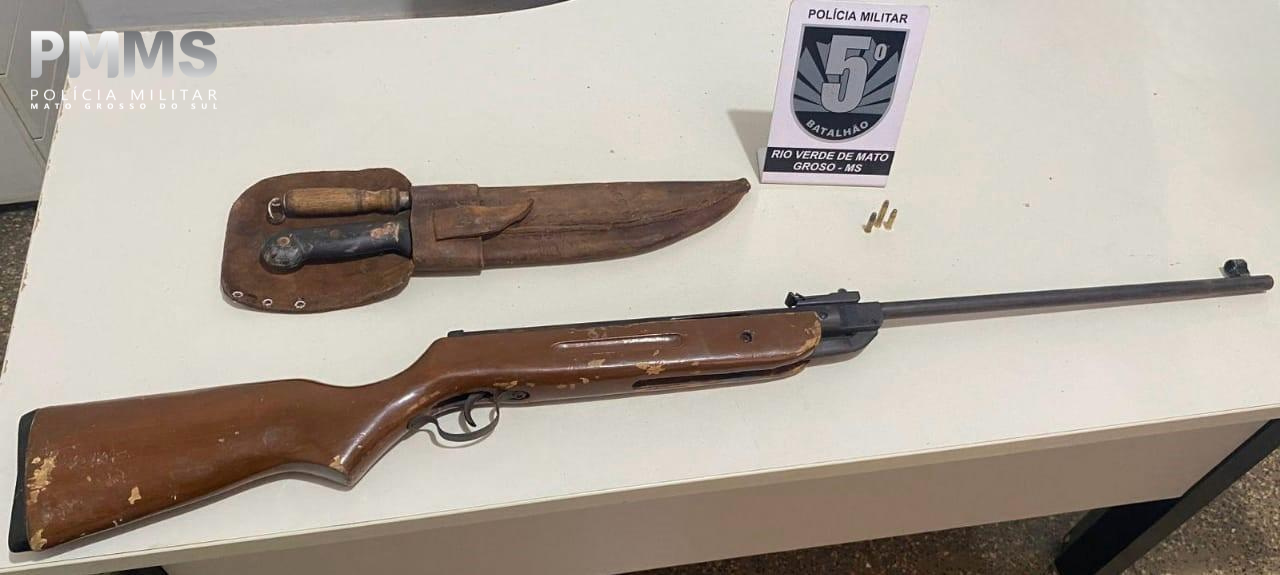 Imagem de compartilhamento para o artigo Homem embriagado tenta atacar esposa com espingarda, faca e acaba preso em Rio Verde de Mato Grosso da MS Todo dia